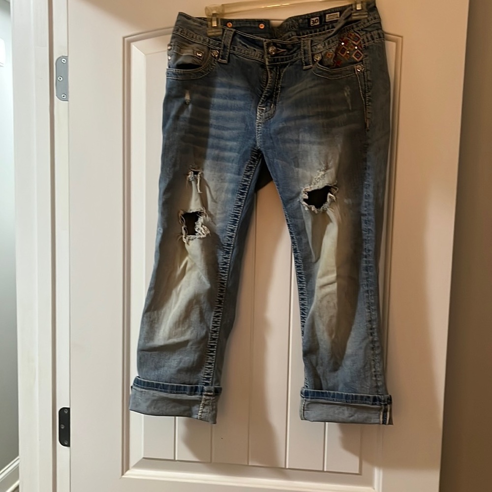 Miss me rare cuffed capri size 30
